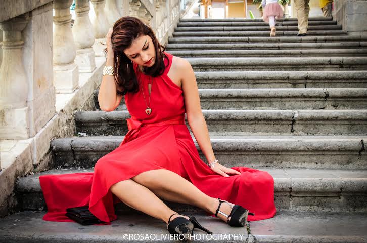 Woman in red