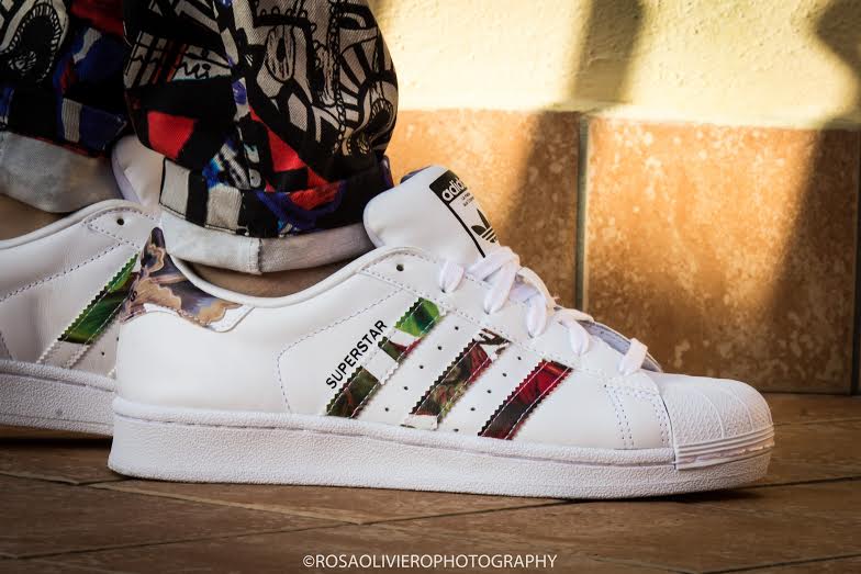 superstar adidas con fiori