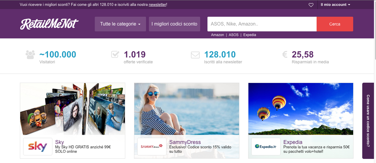 Retailmenot.it:il codice sconto è servito!